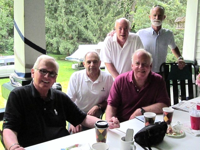 Stew Borger, Jeff Fincun, Dick Culleton, Jim Culleton and Pat Freeland after 50 years!