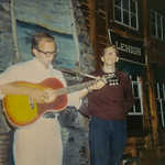 Mike Freeland & Dave Clemens the elder at an indoor campfire, Chapel (1967)