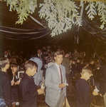 1968 Farewell Banquet candle recession, Councilor Jon Crane--note how close crepe paper is to candles--Yikes!