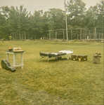 Dan Mannis' belongings set up on ballfield exactly as in JA-2, as prank (1969)