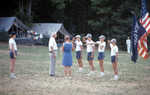 Awarding the Rosette Aug 69
Color Guard is Jim Yetter, Rick Barlow(?), Ray Hillyard(?), Ken Martinsen, and Danny Donovan, far right. Pat Freeland, stick figure to the far left
Mr. and Mrs. Bentley, of course